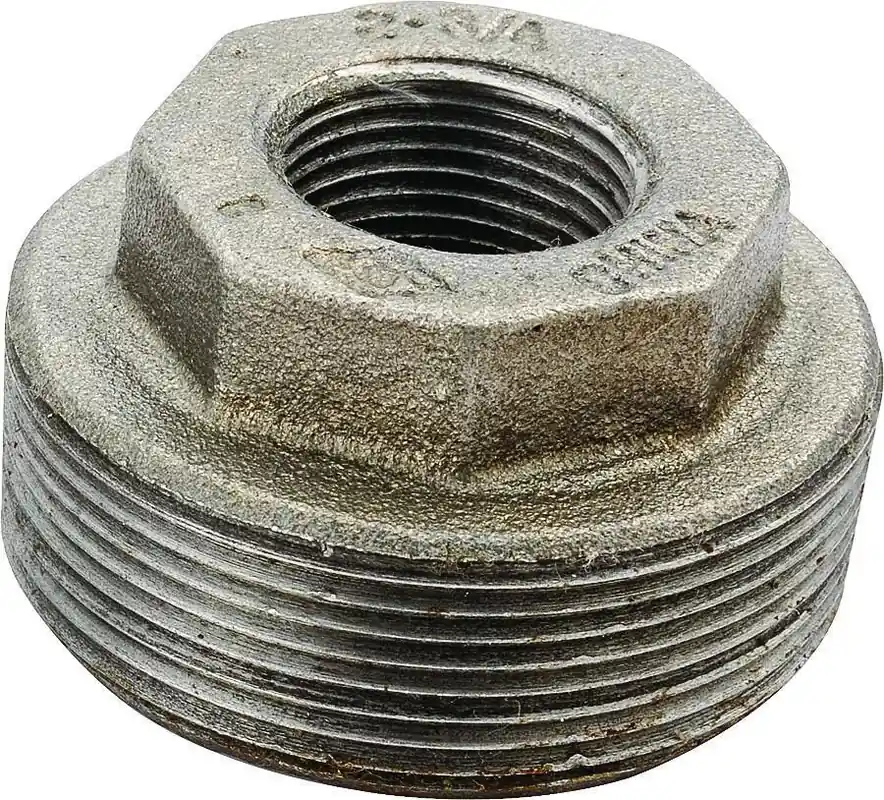 Black Malleable Hex Pipe Bushing 3/8 X 1/4 In, Model 35-3/8x1/4b