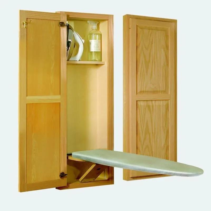 Series Ironing Center With Hide-away Cabinet And Swivel Board