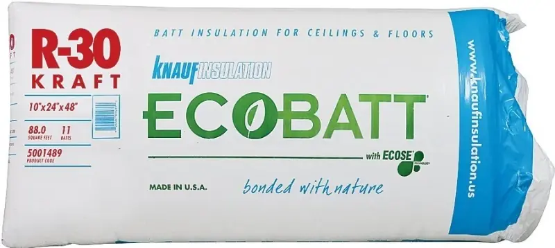 R-30 Kraft Faced Fiberglass Insulation Batt 24 In. X 48 In.