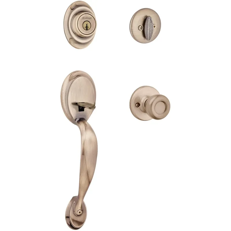 Antique Brass Dakota Entry Handleset