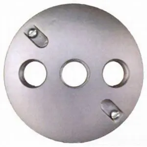 BWF/Teddico CR-3V Lampholder Cover 4-1/2 Inch Dia 3-1/2 Inch Hub Round Box Mount Die Cast Metal Powder-Coated Gray