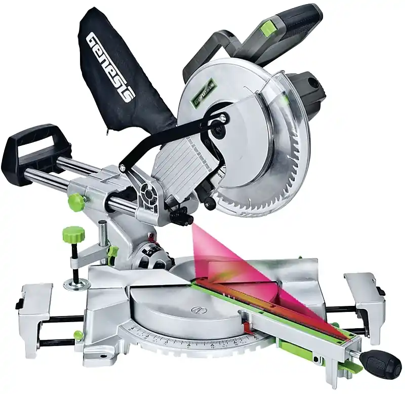 10 In. 15-amp Sliding Compound Miter Saw With Laser Guide