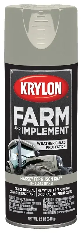 Farm & Implement Spray Paint, Massey Ferguson Gray, 12 Oz Aerosol Can
