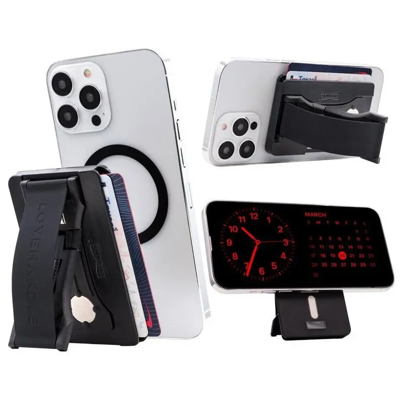 LoveHandle MagSafe Black Smartphone Wallet – Ultra‑Slim Card Holder For IPhone & Android