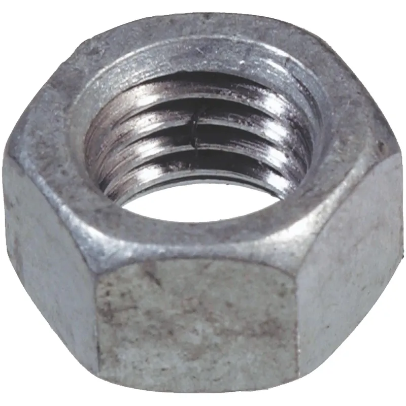 3/4 Inch 10 Tpi Grade 2 Galvanized Zinc Hex Nuts - 20 Count