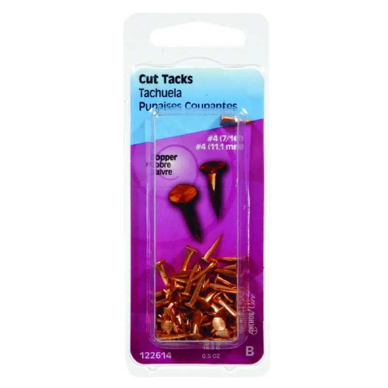HILLMAN No. 10 X 5/8 In. L Copper Cut Tacks 0.5 Pk