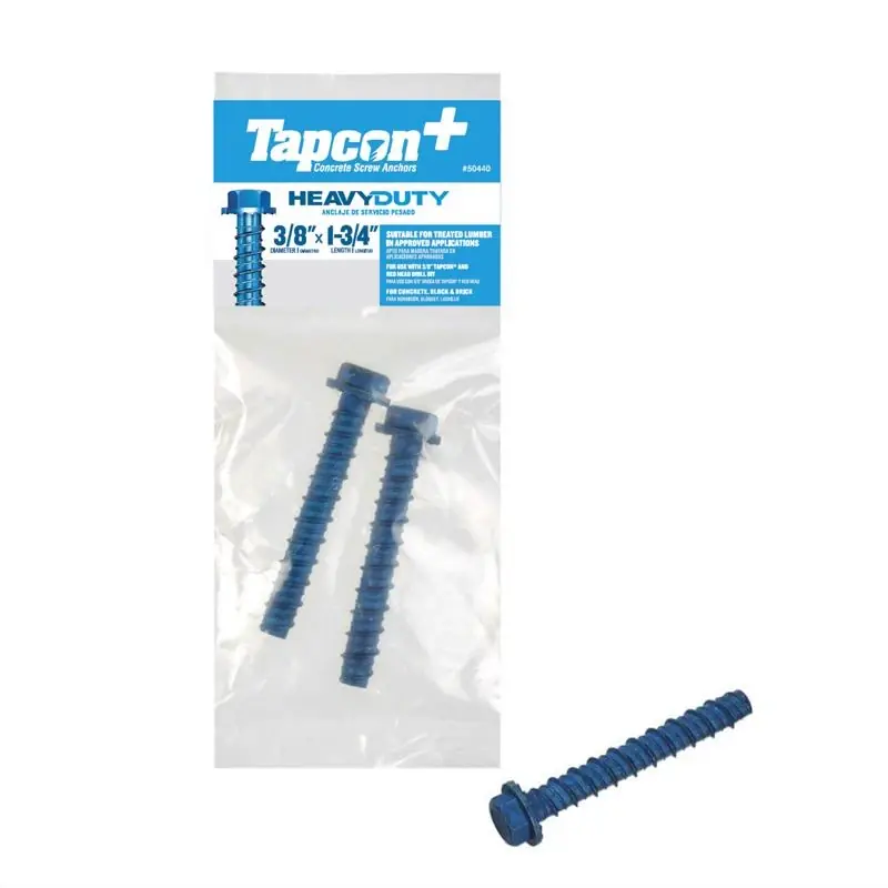Tapcon 3/8 In. X 1-3/4 In. L Hex Drive Hex Washer Head High/Low Concrete Screws