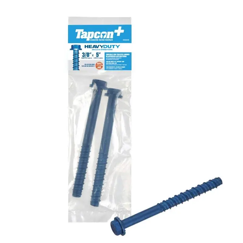Tapcon 3/8 In. X 5 In. L Hex Drive Hex Washer Head High/Low Concrete Screws
