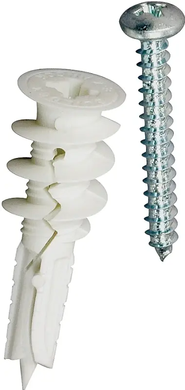 E-Z Ancor 1/4 In. D X 1-1/4 In. L Fiber-Reinforced Nylon Phillips Head Drywall Anchor 6 Pc