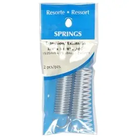 HILLMAN 3-1/8 In. L X 3/4 In. D Extension Spring 2 Pk