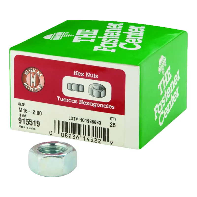 HILLMAN M16-2.00 Mm Zinc-Plated Steel Metric Hex Nut 1 Pk