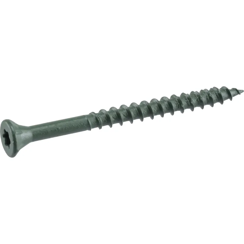 HILLMAN Deck Plus No. 8 Ga. X 1-1/4 In. L Green Star Flat Head Exterior Deck Screws 75 Pk