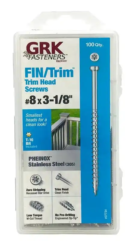 GRK Fasteners No. 8 X 3-1/8 In. L Star Climatek Coarse Trim Screws 100 Pk