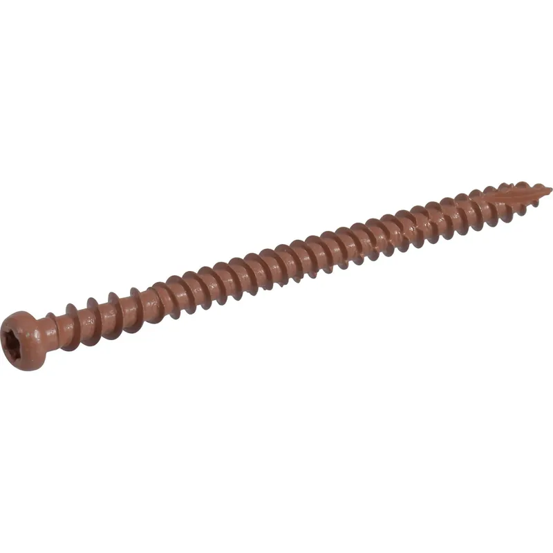 Deck Plus Exterior Composite Screws, Self-Drilling, Red Ceramic, 2.5-In. X 10, 1-Lb.