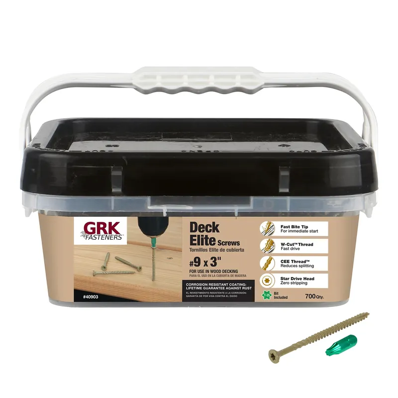 GRK Fasteners No. 9 In. X 3 In. L Tan Star Flat Head Deck Screws 700 Pk