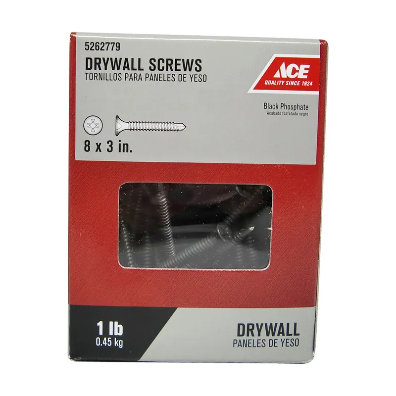 Ace No. 8 X 3 In. L Phillips Bugle Head Black Phosphate Steel Drywall Screws 1 Lb. 86 Pk