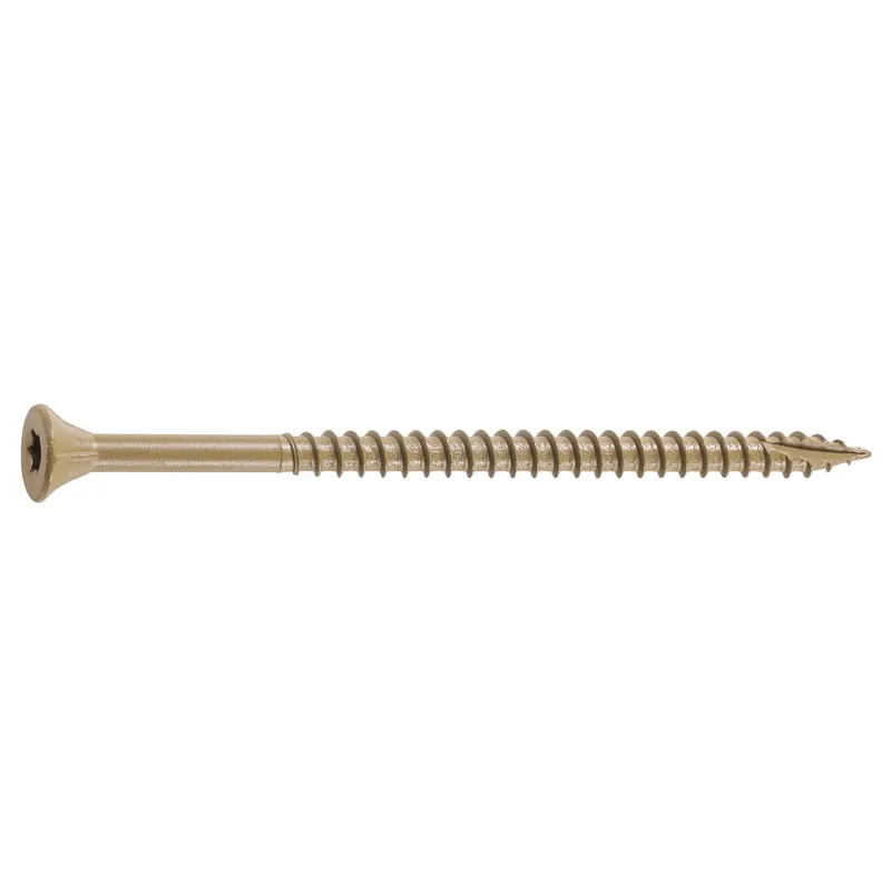 FastenMaster GuardDog No. 10 X 3-1/2 In. L Gold Phillips/Square Bugle Head Deck Screws 350 Pk