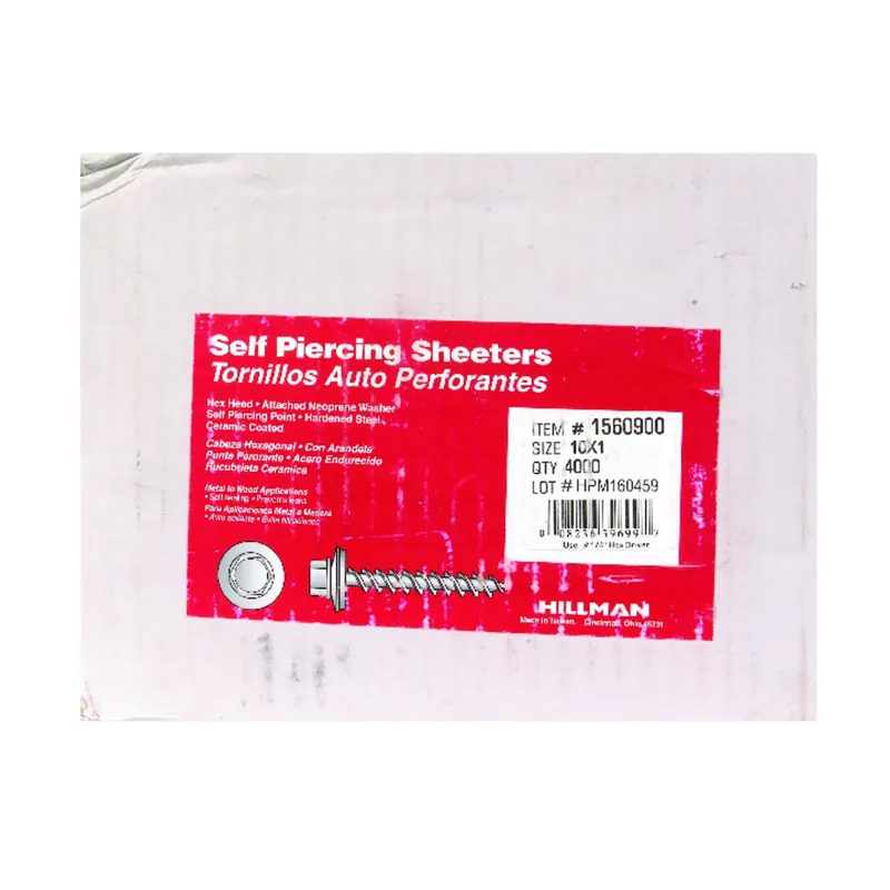 HILLMAN No. 10 Ga. X 1 In. L Hex Hex Washer Head Self-Piercing Screws 4000 Ct 1 Pk