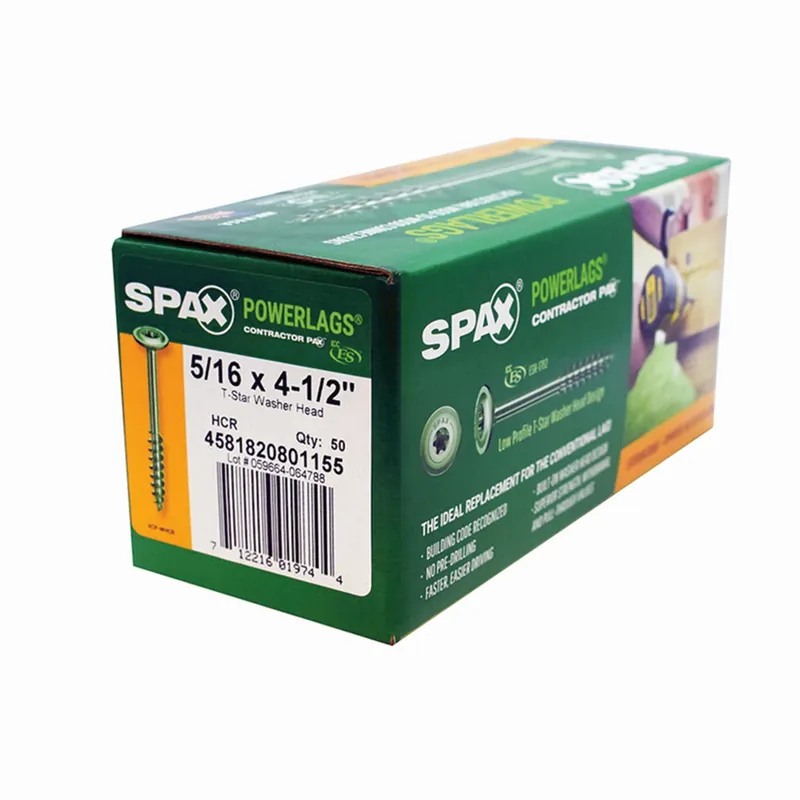SPAX PowerLags 5/16 In. In. X 4-1/2 In. L T-40 Washer Head Serrated Structural Screws