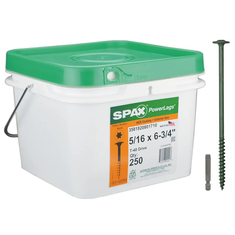 SPAX PowerLags 5/16 In. In. X 6-3/4 In. L T-40 Washer Head Serrated Structural Screws