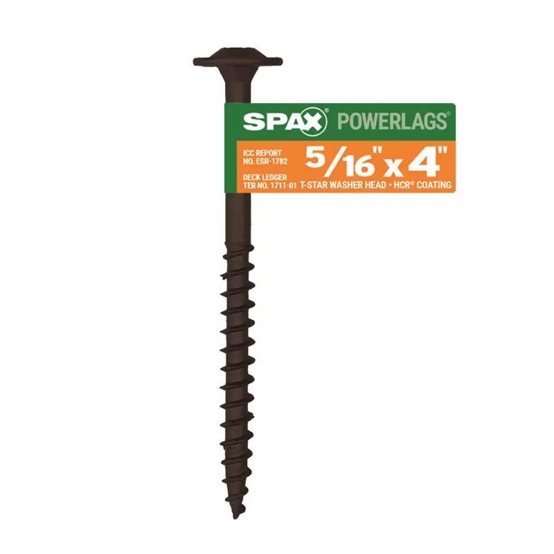 SPAX PowerLags 5/16 In. X 4 In. L Washer High Corrosion Resistant Carbon Steel Lag Screw 1 Pk