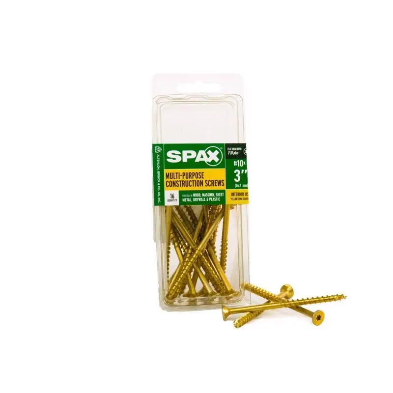 SPAX Multi-Material No. 10 In. X 3 In. L T-20+ Flat Head Serrated Construction Screws