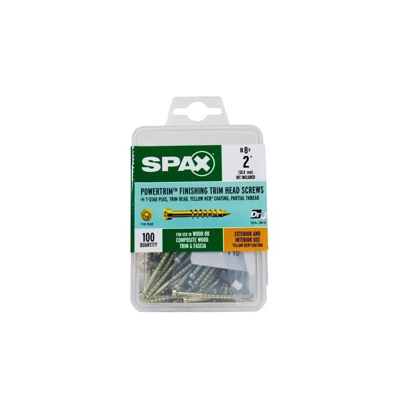 SPAX PowerTrim No. 8 In. X 2 In. L Star Round Head Serrated Trim Screws