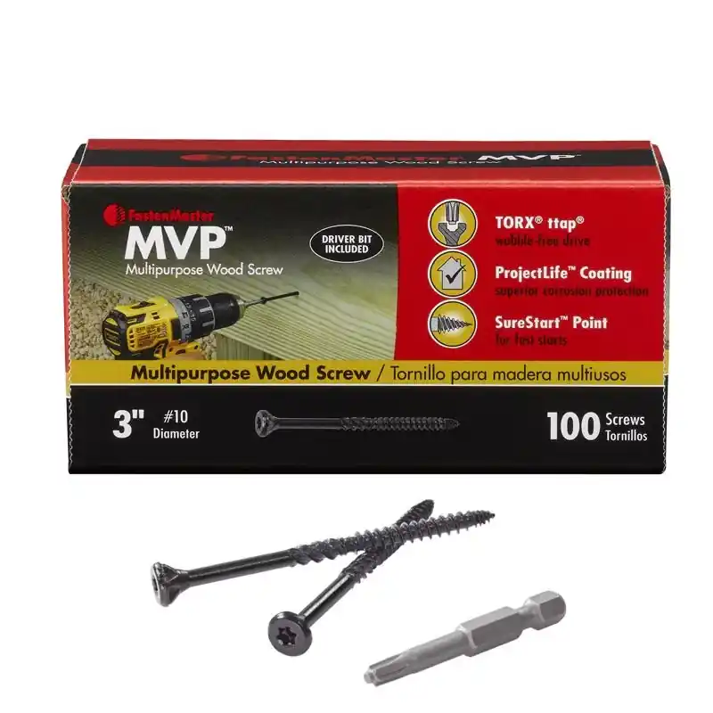 FastenMaster MVP 3 In. L Torx Ttap Self-Tapping Wood Screws 100 Pk