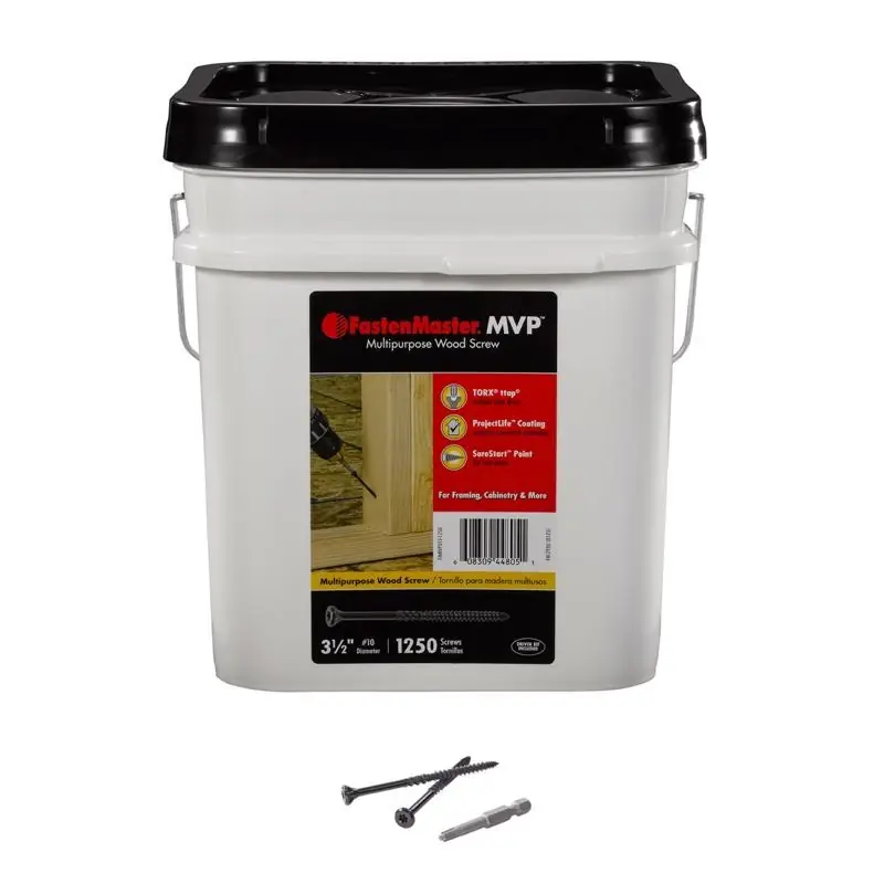 FastenMaster MVP 3-1/2 In. L Torx Ttap Self-Tapping Wood Screws 1250 Pk