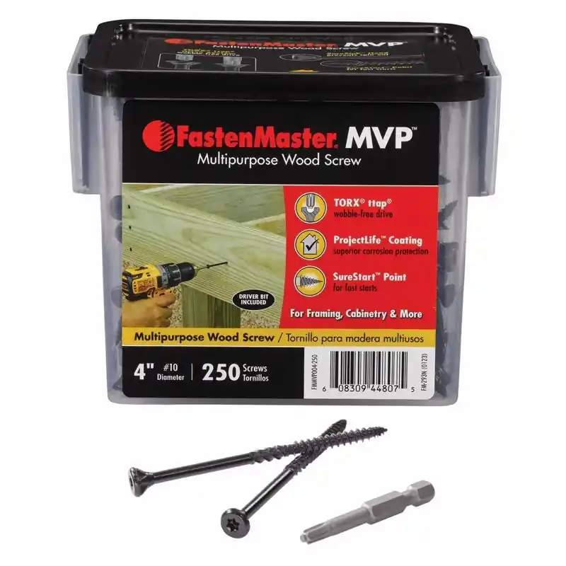 FastenMaster MVP 4 In. L Torx Ttap Self-Tapping Wood Screws 250 Pk
