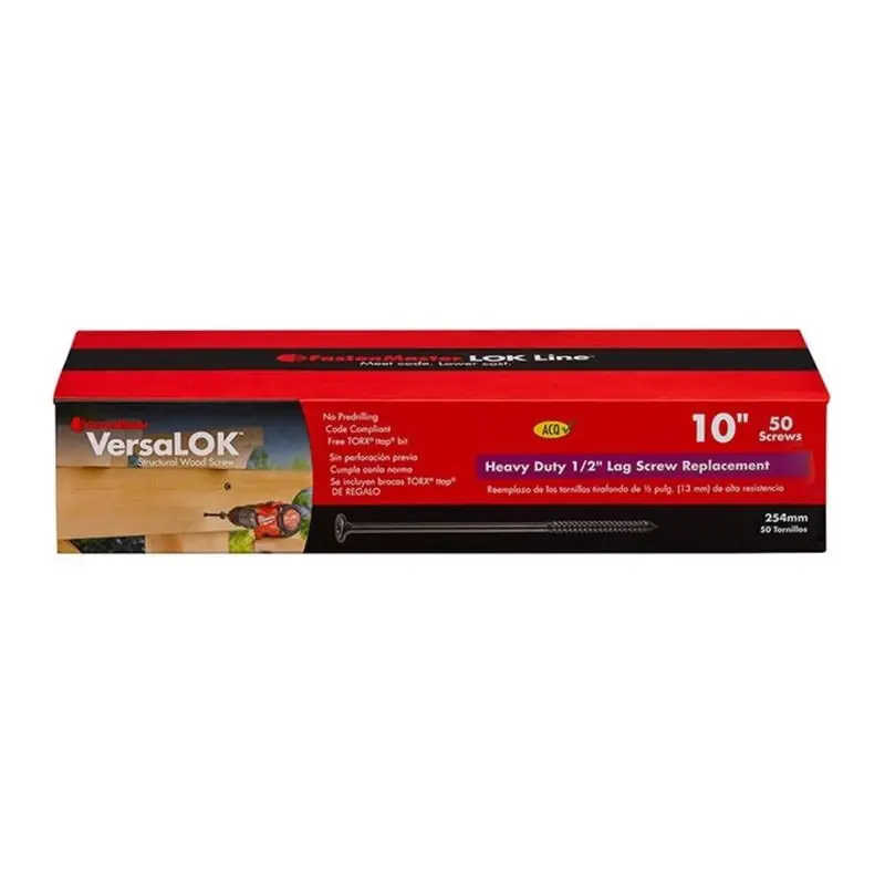 FastenMaster VersaLOK 10 In. L Torx Ttap Galvanized Coarse Structural Wood Screws 50 Pk