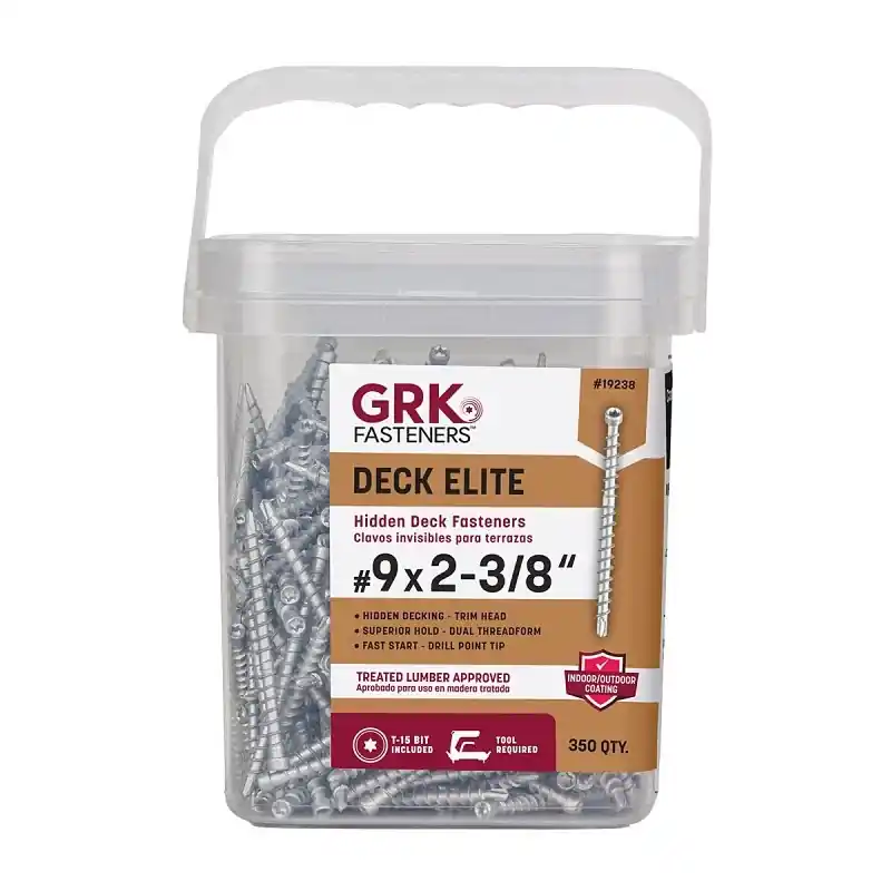 GRK Fasteners No. 9 In. X 2-3/8 In. L Silver Star Flat Head Deck Screws 350 Pk