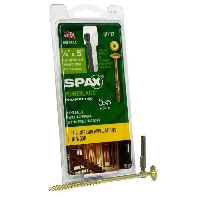 SPAX PowerLags 1/4 In. In. X 5 In. L Star Washer Head Serrated Structural Screws
