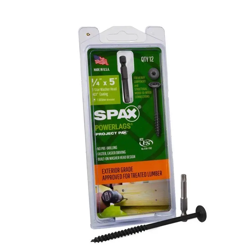 SPAX PowerLag 1/4 In. In. X 5 In. L T-30 Washer Head Serrated Structural Screws