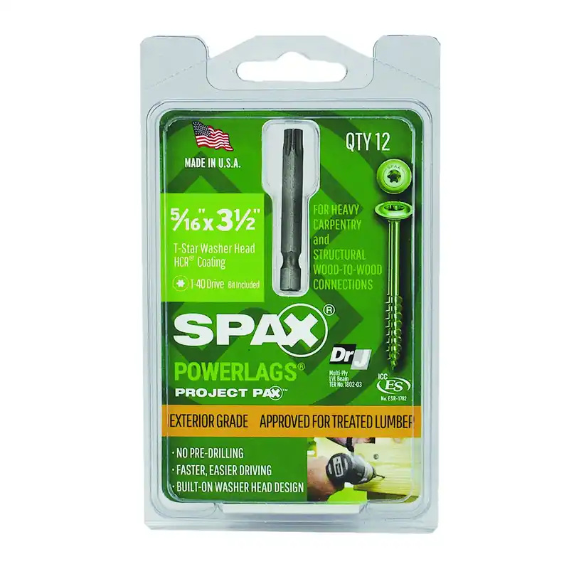 SPAX PowerLag 5/16 In. In. X 3.5 In. L T-40 Washer Head Serrated Structural Screws