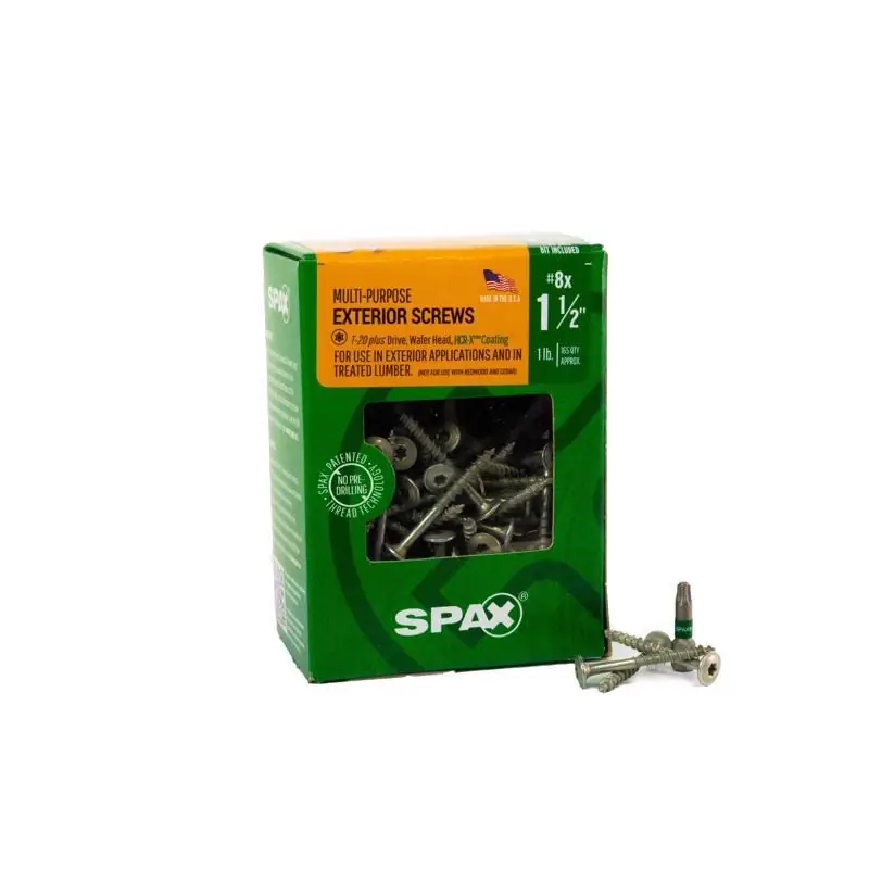 SPAX Multi-Material No. 8 In. X 1-1/2 In. L T-20+ Wafer Head Serrated Construction Screws