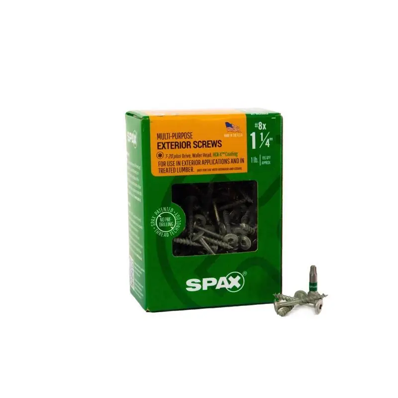 SPAX Multi-Material No. 8 In. X 1-1/4 In. L T-20+ Wafer Head Serrated Construction Screws