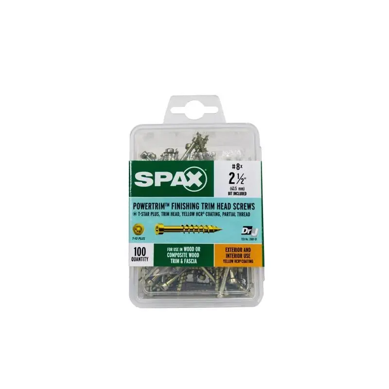 SPAX PowerTrim No. 8 In. X 2-1/2 In. L Star Round Head Serrated Trim Screws