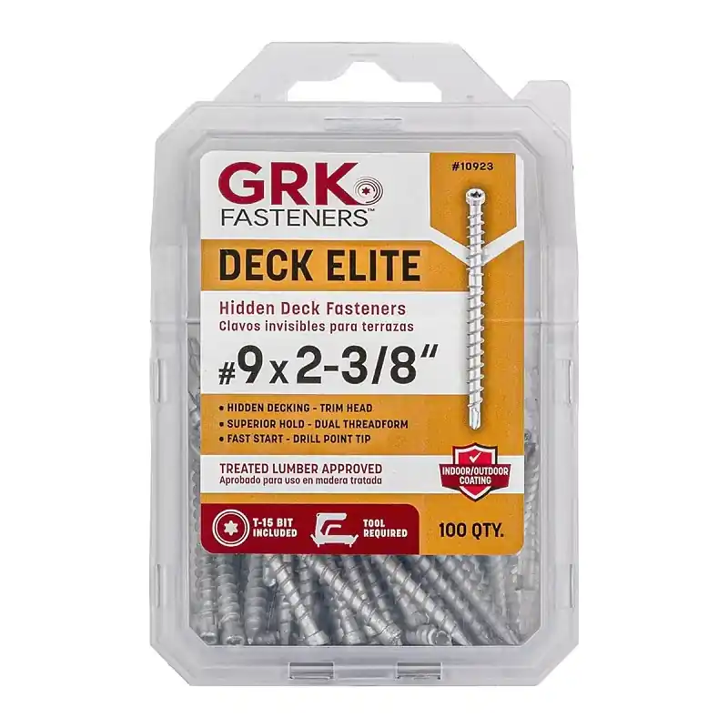 GRK Fasteners No. 9 In. X 2-3/8 In. L Star Flat Head Deck Screws 100 Pk