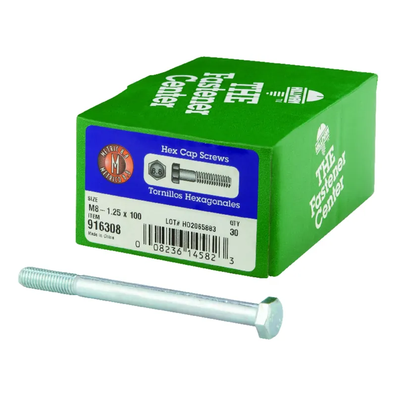 HILLMAN M8-1.25 Mm D X 100 Mm L Heat Treated Steel Hex Head Cap Screw 1 Pk