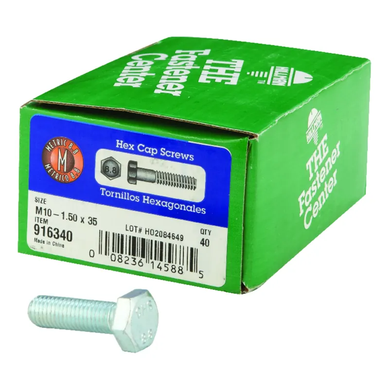 HILLMAN M10-1.50 Mm D X 35 Mm L Heat Treated Steel Hex Head Cap Screw 40 Pk