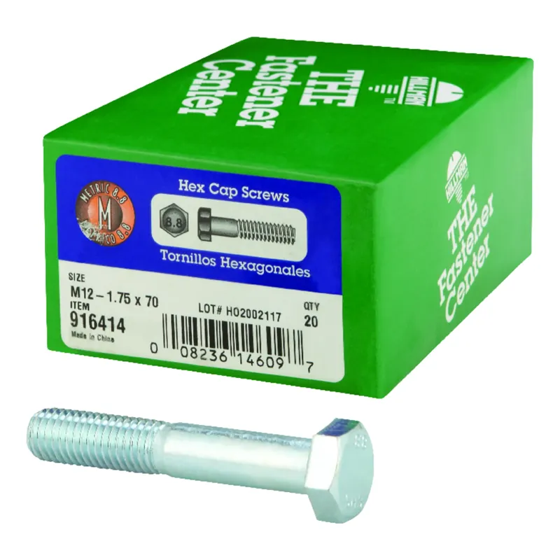 HILLMAN M12-1.75 Mm D X 70 Mm L Heat Treated Steel Hex Head Cap Screw 1 Pk