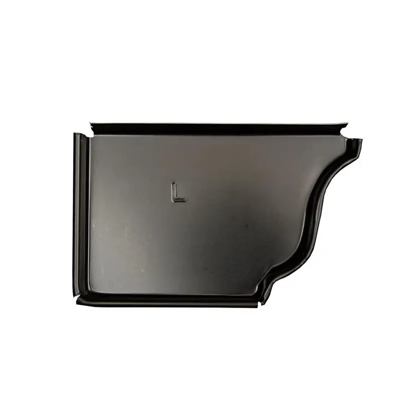 5 In. H X 0.25 In. W X 3.5 In. L Black Aluminum K Gutter End Cap