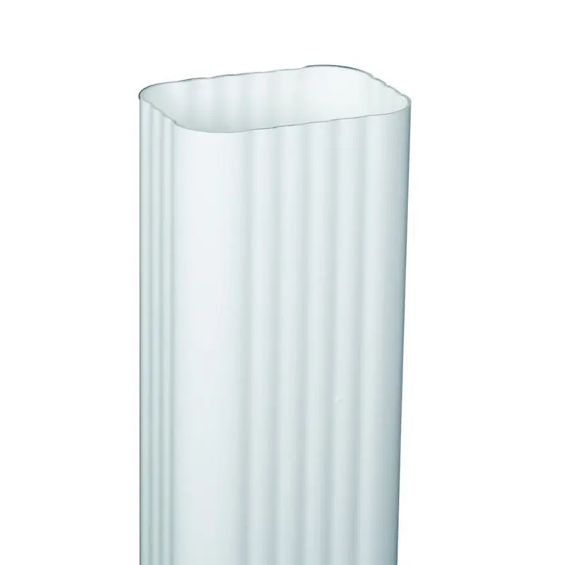 3 In. H X 4 In. W X 120 In. L White Vinyl Downspout