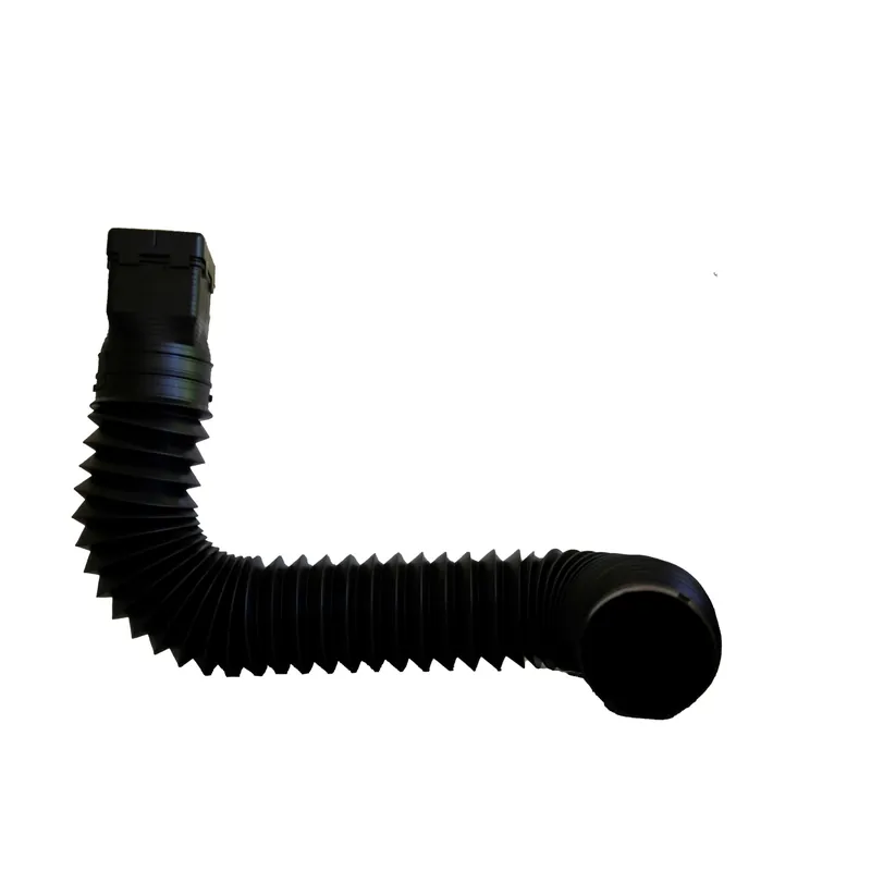Ground Spout 22 In. To 48 In. Black K-style Polypropylene Downspout Extender