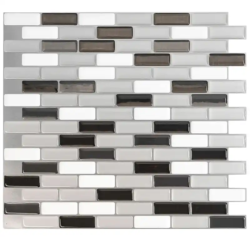 Smart Tiles 9.1 In. W X 10.2 In. L Mosaic Vinyl Adhesive Wall Tile 4 Pc
