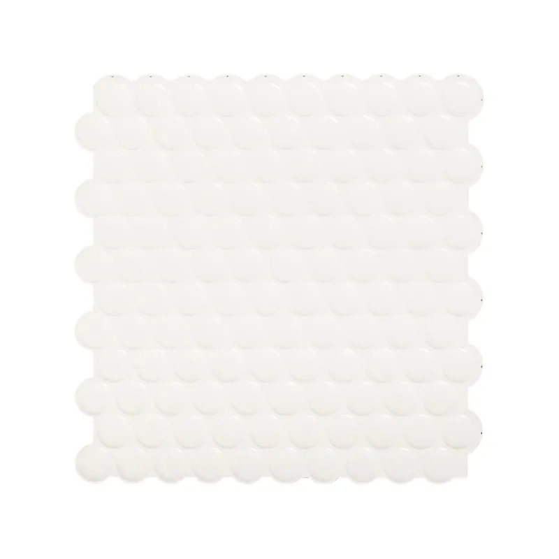 Smart Tiles 8.95 In. W X 8.98 In. L White Glazed Vinyl Adhesive Wall Tile 4 Pc