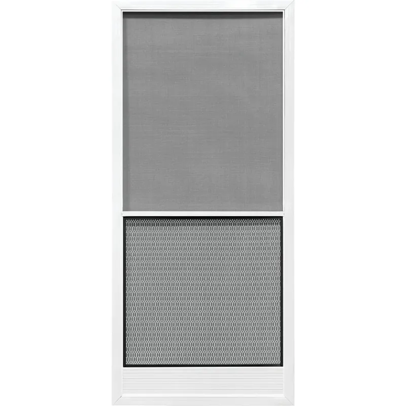 Capri 36 In. W X 80 In. H White Steel Screen Door With Adjustable Features