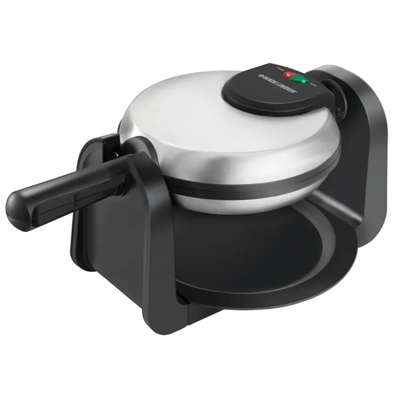 Wm1404s Stainless Steel Belgian Waffle Maker - 4 Waffles, Rotating Design