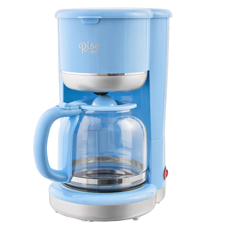 10 Cup Blue Drip Coffee Maker With Keep Warm Setting